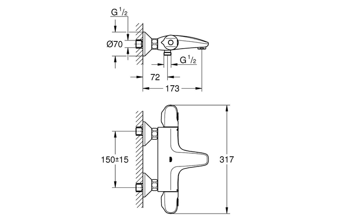 Смеситель для ванны Grohtherm 1000 Black matt 348162433 Grohe - Зображення 149727956-33423.jpg