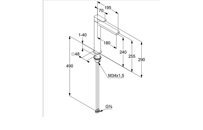 Змішувач для умивальника Renon DN 15 422985375 Kludi - Зображення 151688446-d04da.jpg