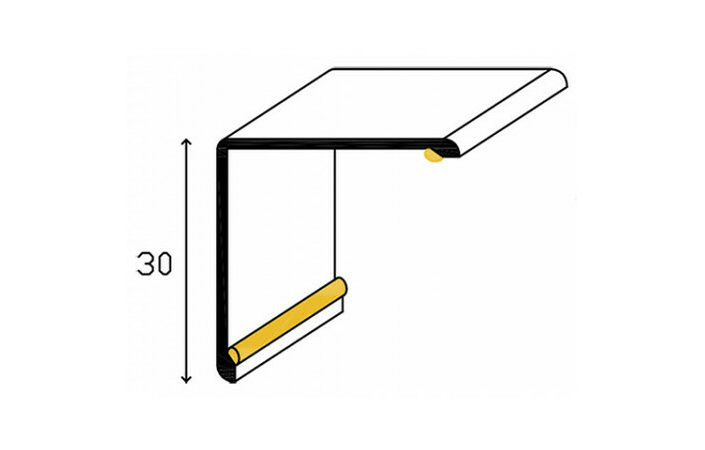 Профіль кутовий (для захисту плитки та мармуру) 30x30 мм, Lucciano - Зображення 2