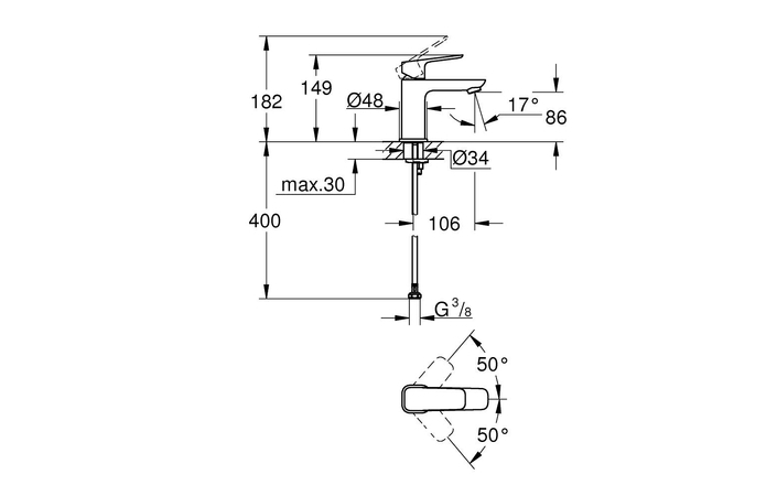 Змішувач для умивальника Cubeo S-Size 1016990000 Grohe - Зображення 154806621-c9774.jpg