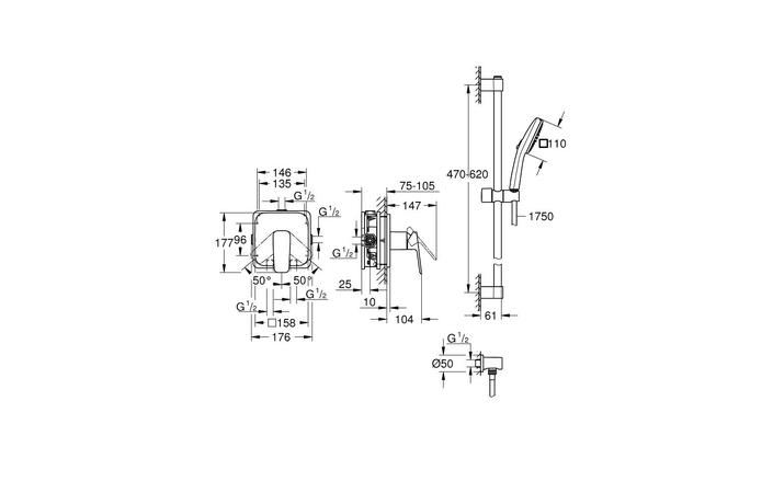 Душевая система Cubeo 1053350000 Grohe - Зображення 154806633-4150d.jpg