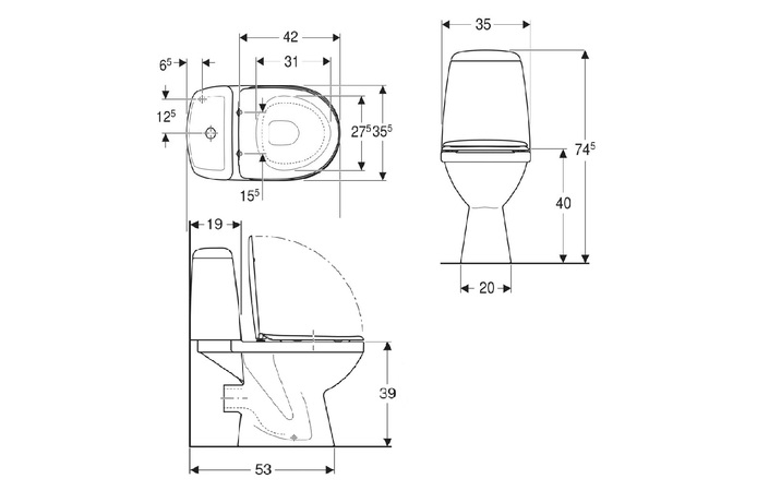 Компакт Solo с крышкой дюропласт soft-close S7921800UA Kolo - Зображення 155142859-ffee4.jpg