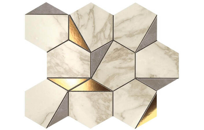 Мозаика 9EHG Marvel Gold Hex Gris Calacatta 251x290 Atlas Concorde - Зображення 156783-28da8.jpg