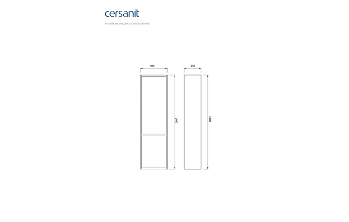 Пенал Crea 40-25 сірий мат, Cersanit - Зображення 158032-2a9f4.jpg