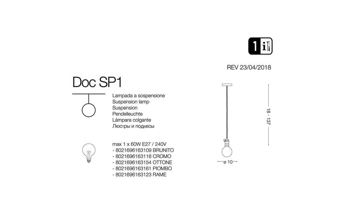 Люстра DOC SP1 PIOMBO (163161), IDEAL LUX - Зображення 163109-.jpg