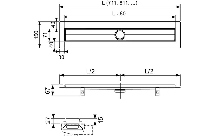 Душовий канал 70 см TECEdrainline 600700 TECE - Зображення 164704019-c53c4.jpg