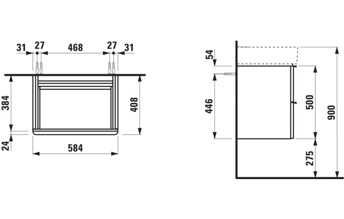 Шкафчик под умывальник Space H4101421601001 LAUFEN - Зображення 164707551-ffacd.jpg