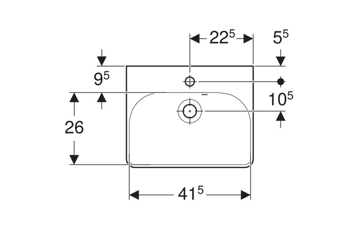 Умивальник 45 Smyle Square 500.222.01.1 Geberit - Зображення 164708037-3df69.jpg