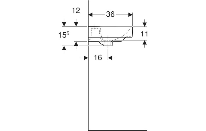 Умивальник 45 Smyle Square 500.222.01.1 Geberit - Зображення 164708037-44334.jpg