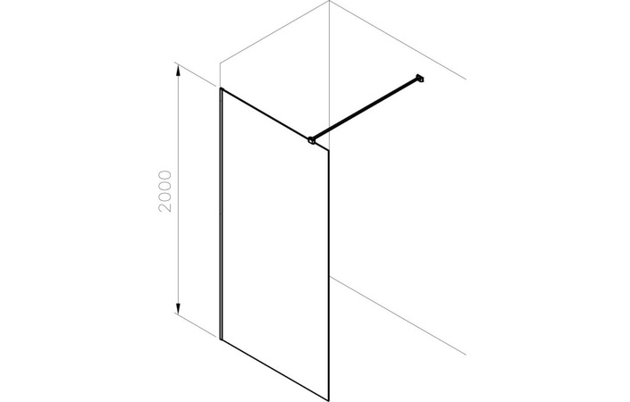 Душова кабіна Walk-In Air Чорний 90 Transparent Ravak - Зображення 164711525-fead5.jpg