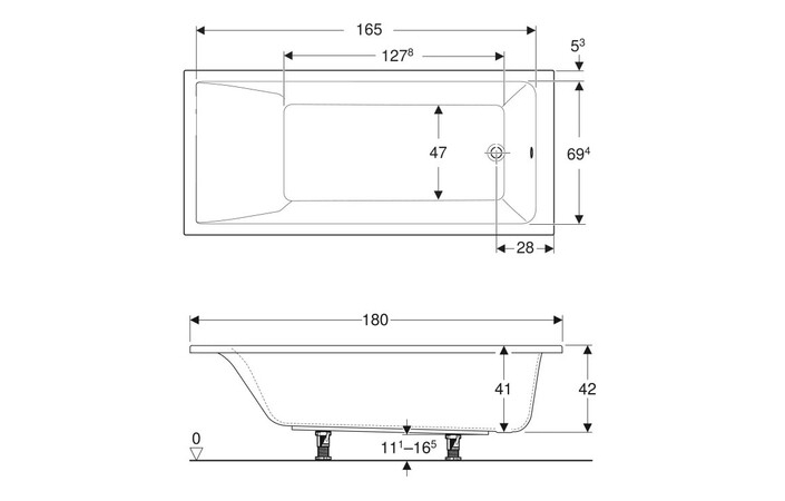 Ванна прямокутна з ніжками Selnova Square 180x80 554.386.01.1 Geberit - Зображення 164711643-75989.jpg