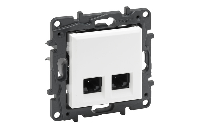 Розетка інформаційна 2xRJ45 CAT5e UTP Niloe Step 863160 Legrand - Зображення 164712969-b2a1a.jpg