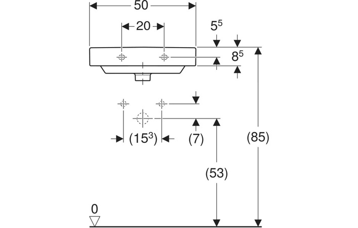 Умывальник 50 Smyle Square 500.256.01.1 Geberit - Зображення 164713045-f7386.jpg