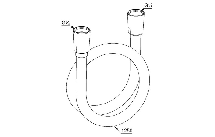 Душовий шланг 1250 мм Suparaflex білий 6107153-00 Kludi - Зображення 164715022-08749.jpg