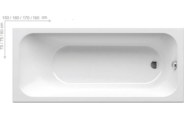 Ванна прямокутна Chrome Slim 180x80 RAVAK - Зображення 164715434-5090b.jpg