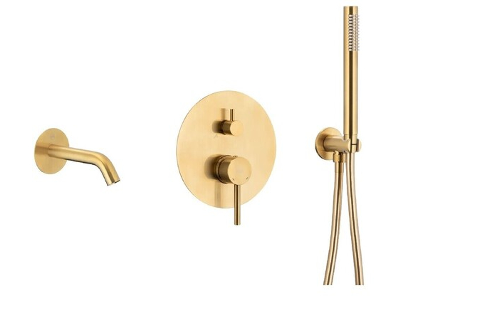 Змішувач для ванни Moza Gold brushed 5039-401-31 KFA ARMATURA - Зображення 164715642-e04a1.jpg