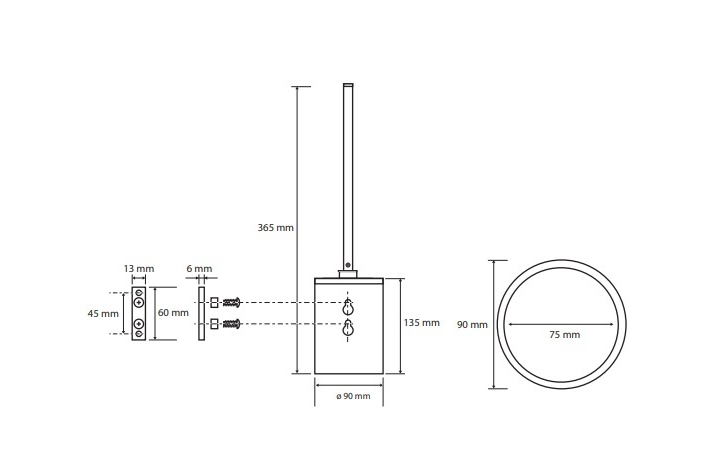 Туалетна щітка з тримачем Dark 104913120 Bemeta - Зображення 164716030-67a29.jpg