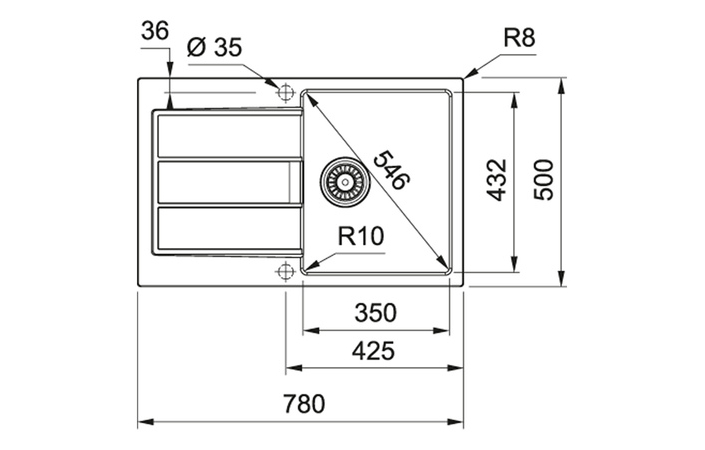Кухонна мийка Sirius S2D 611-78 Сірий FRANKE - Зображення 164716346-4ef9b.jpg