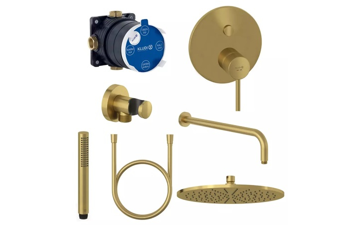 Душевая система 7 в 1 Bozz золото брашированное 38658N076 Kludi - Зображення 164716562-adb88.jpg