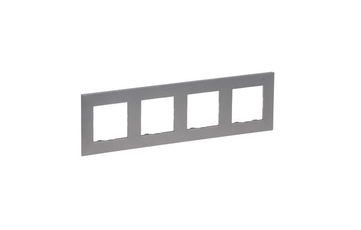 Рамка 4-місна Niloe Step Сталь 863494 Legrand - Зображення 164716568-5186c.jpg