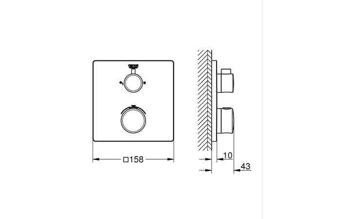 Змішувач для душу Grohtherm 1022092430 Grohe - Зображення 164716595-5c67b.jpg
