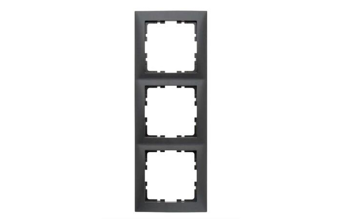 Рамка 3-местная Berker S1 Антрацит 10139949 Hager - Зображення 164716724-b9dcf.jpg