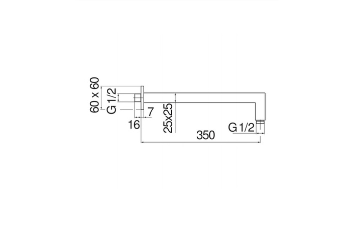Душовий кронштейн Inox брашований AD138-24IX Nobili - Зображення 164716956-901dd.jpg