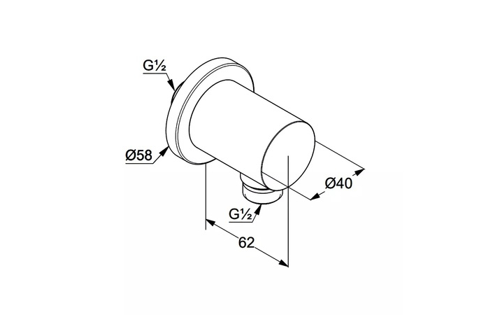Підключення душового шланга DN 15 Nova Fonte 2054353-15 білий Kludi - Зображення 164716975-bb5ed.jpg