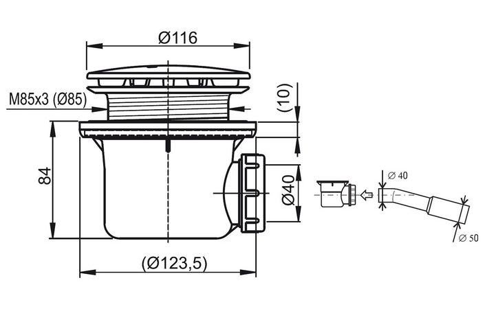 Сифон для поддона Professional 90 хром RAVAK - Зображення 164718649-d98cb.jpg