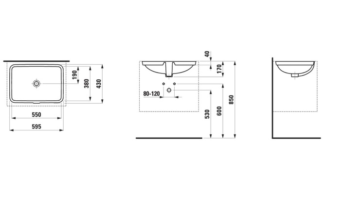 Умывальник Laufen PRO 600 мм H8119680001091 LAUFEN - Зображення 164718693-1081c.jpg
