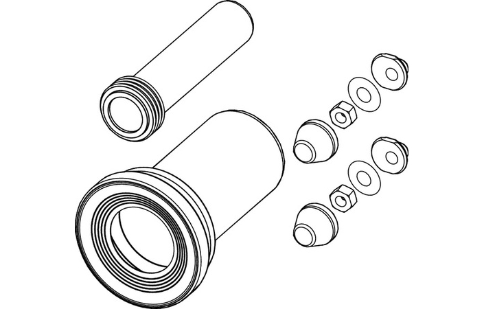 Комплект для під'єднання унітаза DN 90 9820057 TECE - Зображення 164718810-f8f62.jpg