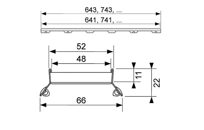 Душовий канал 70 см TECEdrainline Plate II під облицювання 600772 TECE - Зображення 164718864-6a7aa.jpg