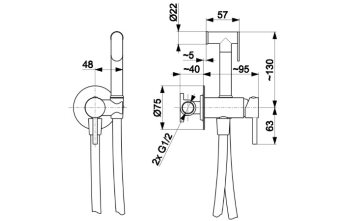 Гігієнічний душ Moza Gold 5039-512-31 KFA ARMATURA - Зображення 164722853-d4f1e.jpg