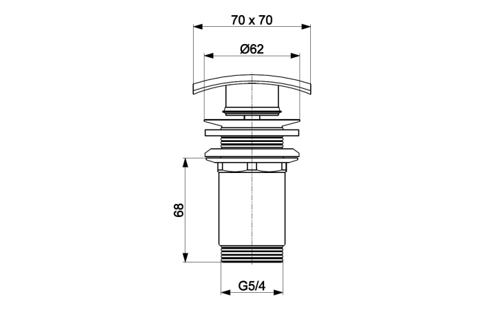 Донний клапан Click-Clack 660-453-00 KFA ARMATURA - Зображення 164722950-452dc.jpg