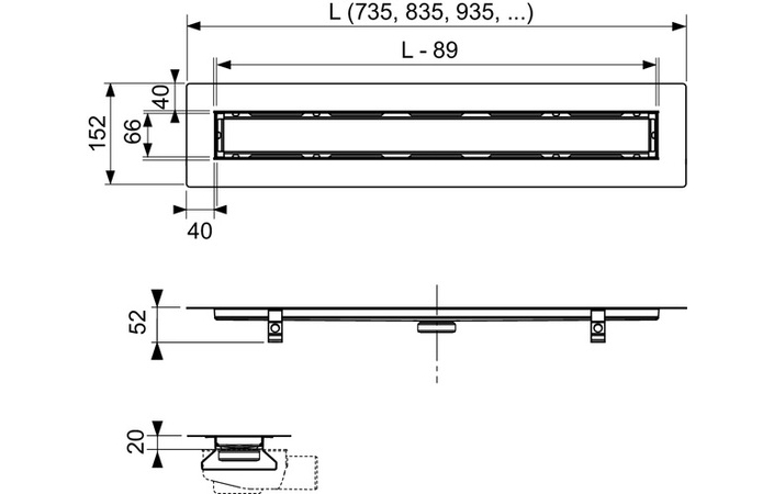 Душовий канал 80 см TECEdrainline під облицювання з натурального каменю 650800 TECE - Зображення 164723672-d8d8b.jpg