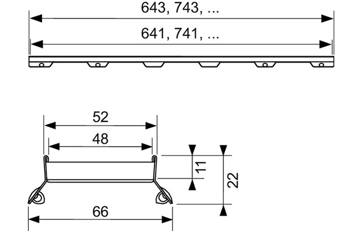 Душовий канал 70 см TECEdrainline Plate II під облицювання 600872 TECE - Зображення 164723703-c48d2.jpg
