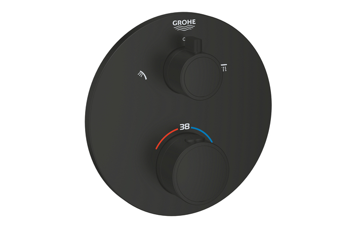 Змішувач для душу Grohtherm 1022082430 Black matt Grohe - Зображення 164731023-535d4.jpg