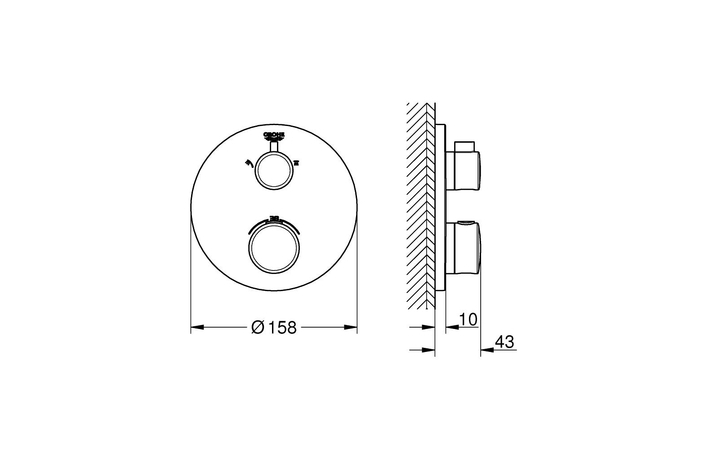 Змішувач для душу Grohtherm 1022082430 Black matt Grohe - Зображення 164731023-f593f.jpg