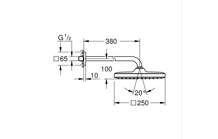 Верхній душ Tempesta 250 Cube 266872430 Grohe - Зображення 164731058-74f06.jpg