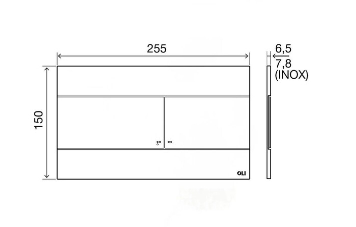 Кнопка зливу SLIM Black matt 659056 OLI - Зображення 164731942-be829.jpg