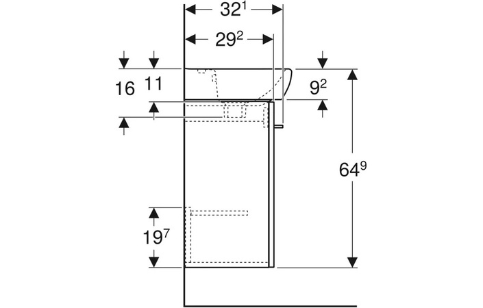 Шкафчик с умывальником 45 Selnova Square 502.746.00.1 Geberit - Зображення 164732131-244ee.jpg