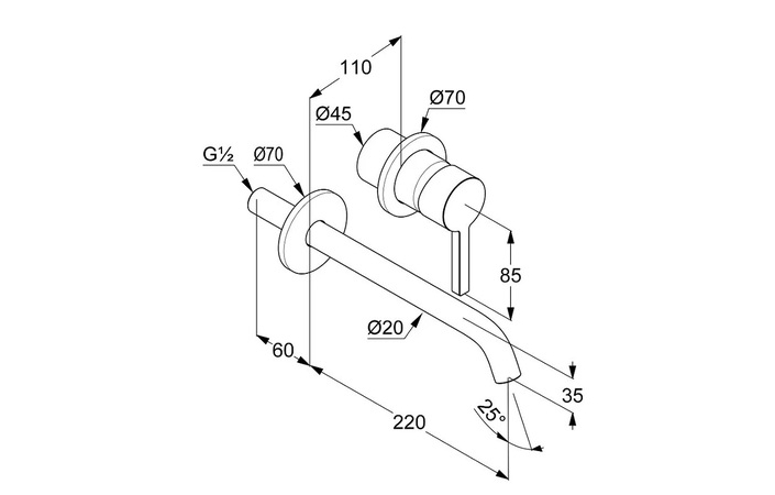 Змішувач для умивальника Nova Fonte Pura 220 чорний matt 202453915 Kludi - Зображення 164732256-05829.jpg