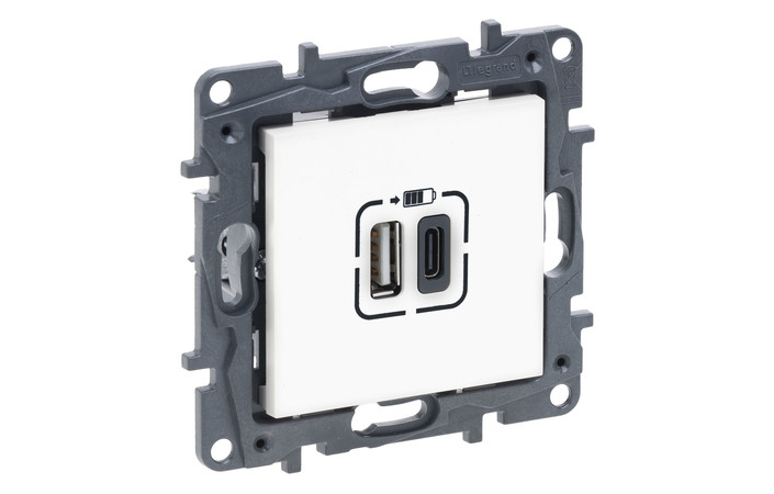 Розетка USB Тип А+C 12Вт+15Вт 5В Niloe Step 863140 Legrand - Зображення 164732376-009a1.jpg