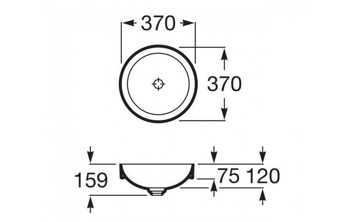 Умывальник Inspira Round 370х370 A32752R620 Roca - Зображення 164732423-89c85.jpg