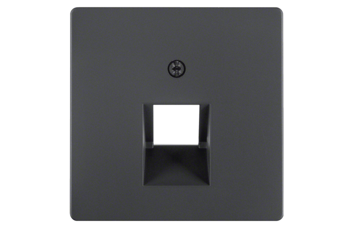 Накладка розетки UAE Berker Антрацит 14076086 Hager - Зображення 164734877-cfd09.png
