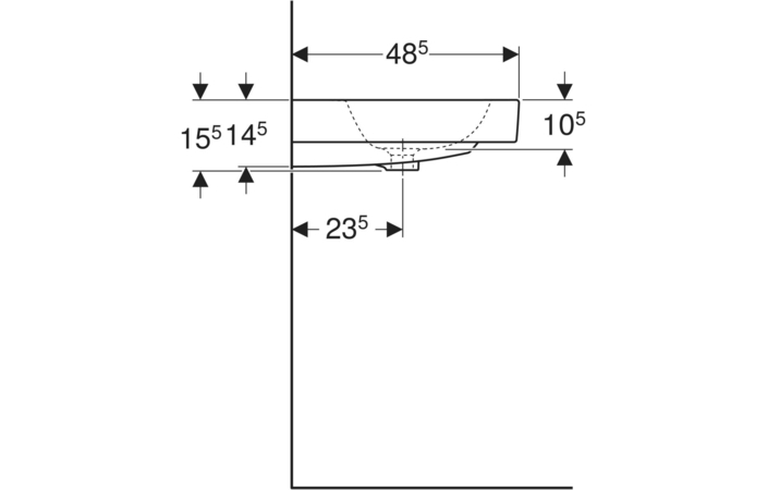 Умивальник 90 iCon 124090000 Geberit - Зображення 164735792-378cf.jpg