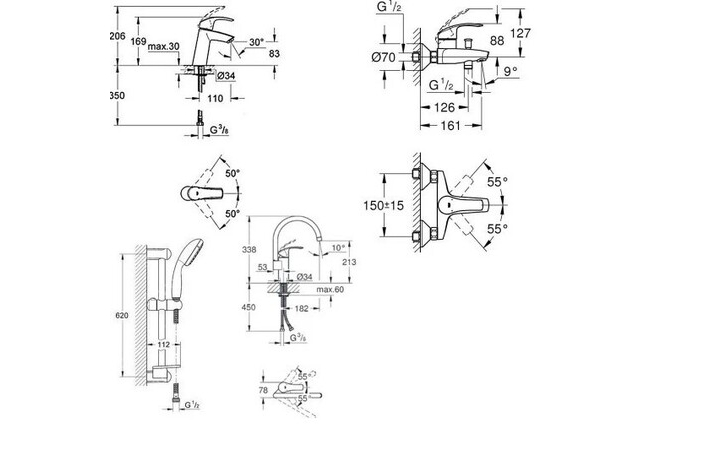 Набор смесителей 4 в 1 Eurosmart 123248MK Grohe - Зображення 164739127-eb890.jpg