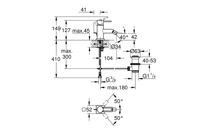 Смеситель для биде Allure 32147000 Grohe - Зображення 164739231-68bf6.jpg