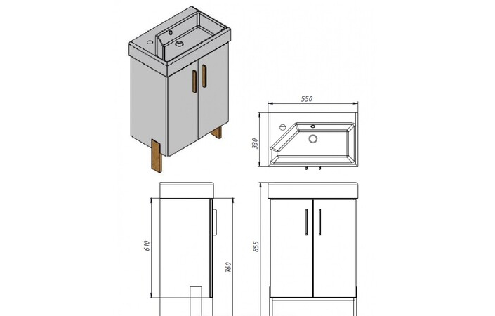 Шафка з умивальником Manhattan Mh-55 білий Juventa - Зображення 164743117-4bf35.jpg