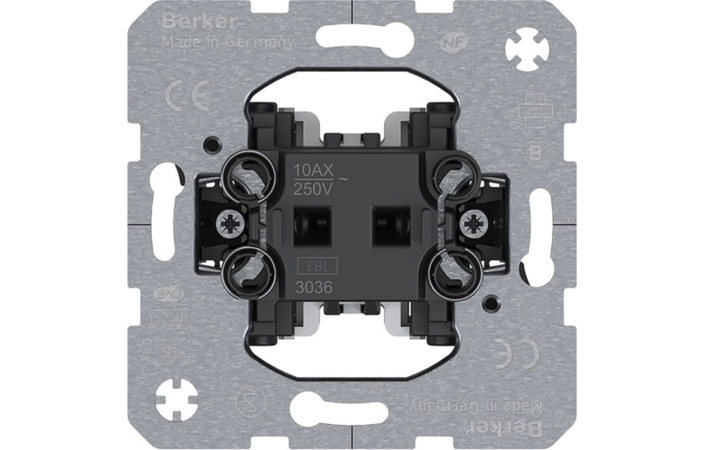 Вимикач 2-клавішний 10А Berker 3035 Hager - Зображення 164743760-4b86c.jpg